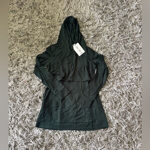 Latched Mama Nursing Hunter Green Long Sleeve Hoodie